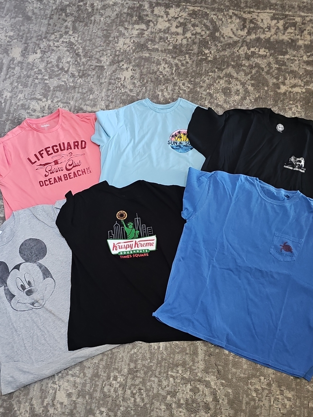 Lot Of 6 Mens Tees Size XL